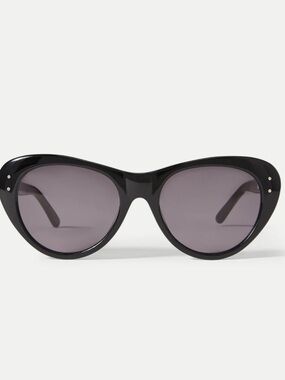 Veronica Beard Edie Black Cat-Eye Sunglasses